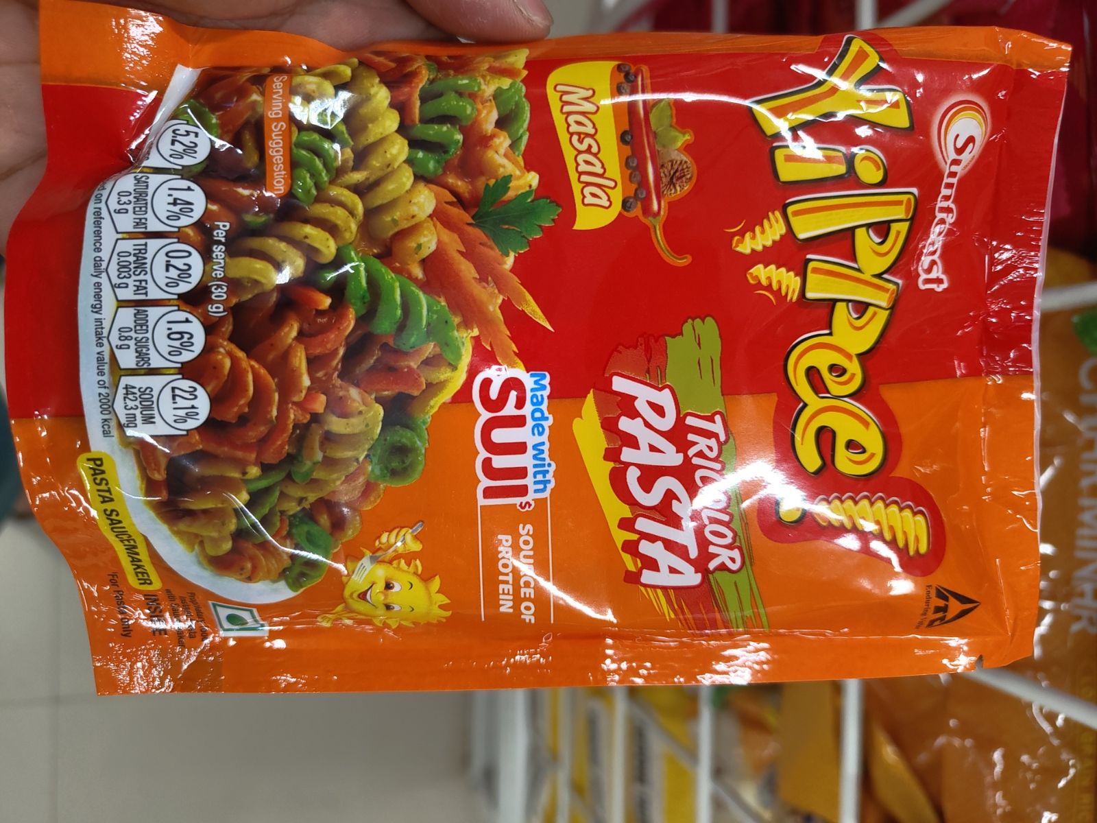 Tricolor Pasta Masala pack